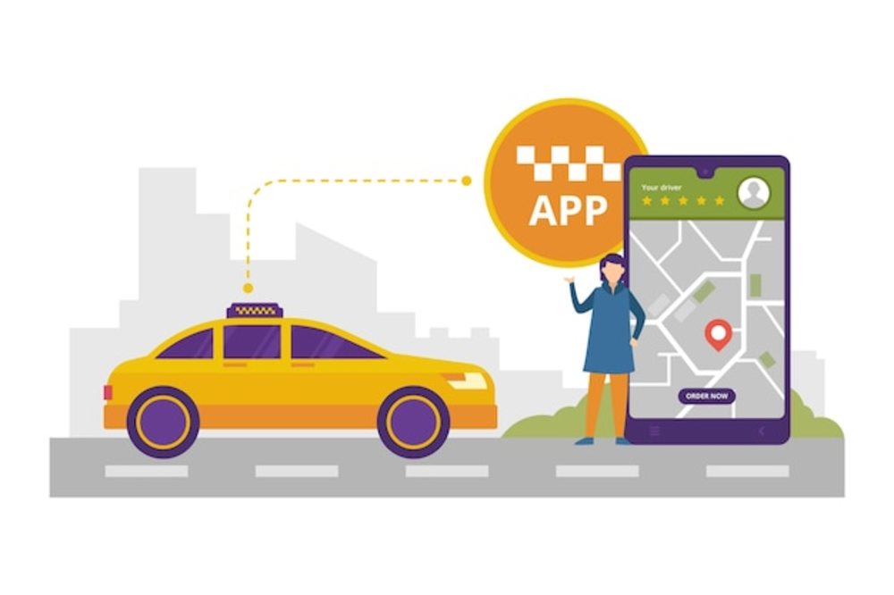穿梭城市光影 出租車應用概念插畫與廣告設計的創新融合